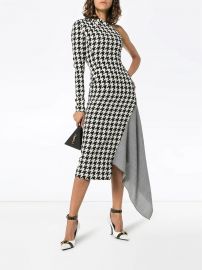 Off-White Houndstooth One-shoulder Dress - Farfetch at Farfetch